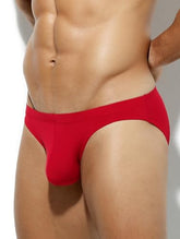 Men's Solid Briefs Soft Low Rise Underpants