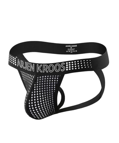Men's Jock Strap Underwear Sexy Mesh Dotted Jockstraps Athletic Supporters for Men