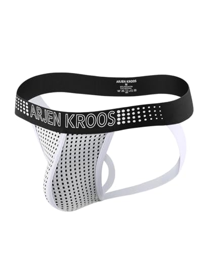 Men's Jock Strap Underwear Sexy Mesh Dotted Jockstraps Athletic Supporters for Men