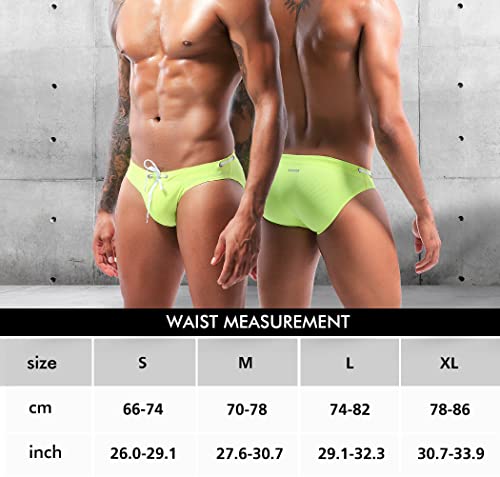 Men's Sexy Breathable Swim Briefs Quick Dry Tagless Bikini Swimwear