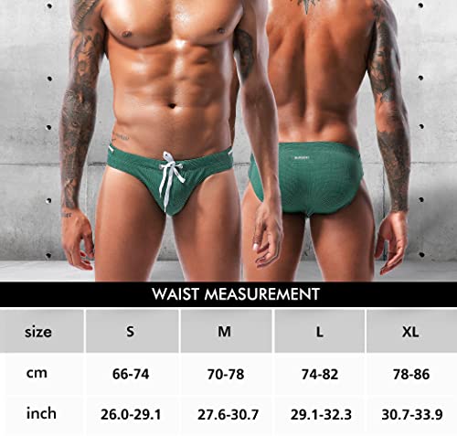 Men's Sexy Breathable Swim Briefs Quick Dry Tagless Bikini Swimwear