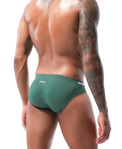 Men's Sexy Breathable Swim Briefs Quick Dry Tagless Bikini Swimwear