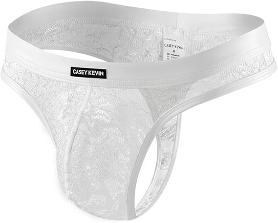 Men's Lace Thong - Sexy Sheer Mesh T-back Bikini Briefs