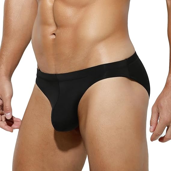 Men's Solid Briefs Soft Low Rise Underpants