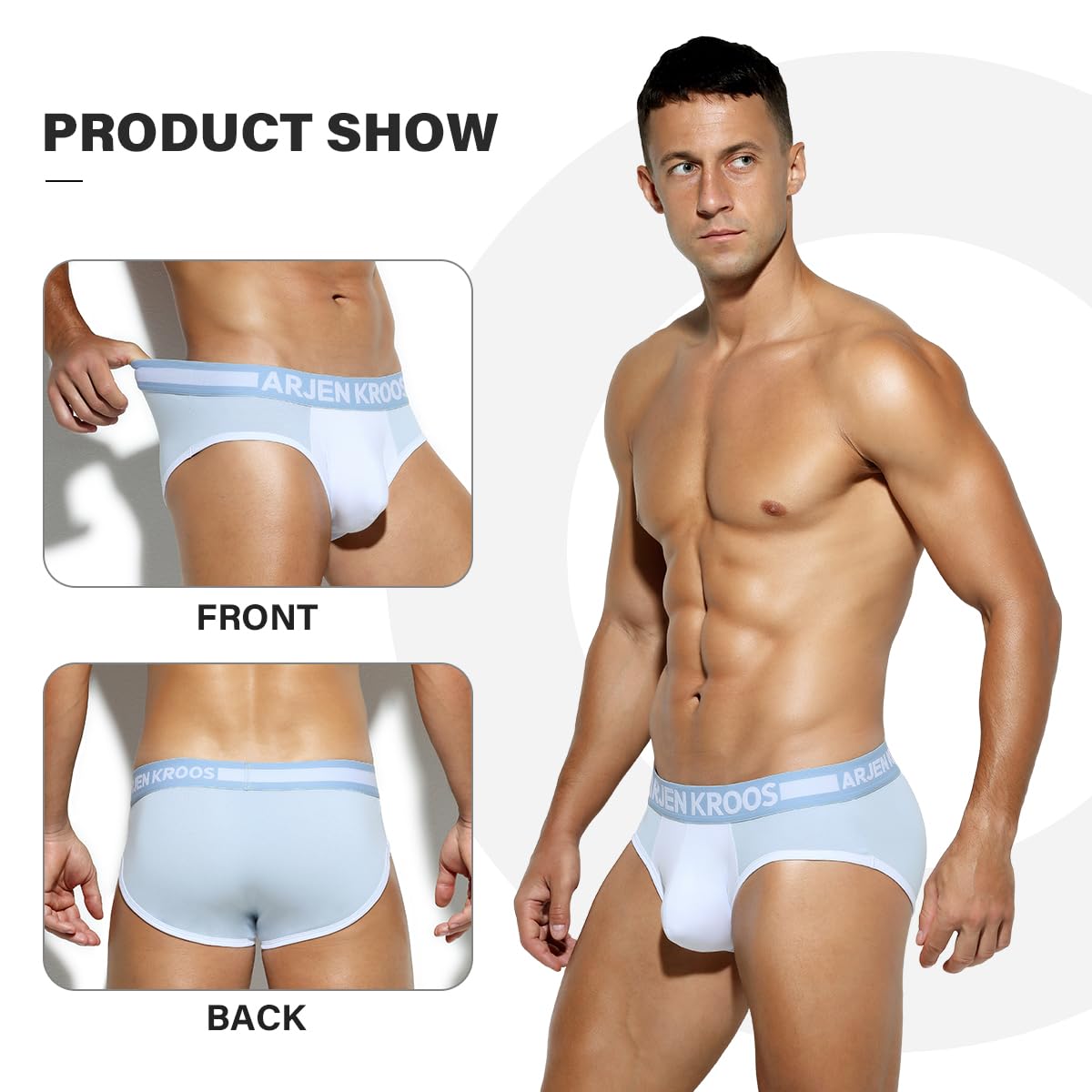 Men's Sexy Boxer Briefs Underwear Breathable Cotton Athletic Supporter