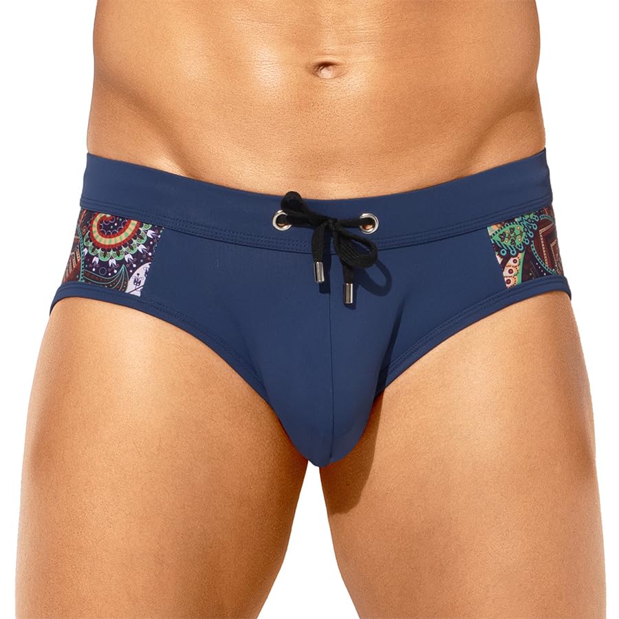 Men's Swimsuit Printed Swim Briefs Pattern Bikini Swimwear
