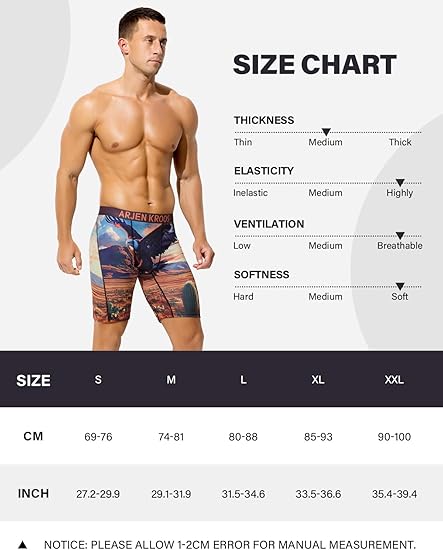 Men's Compression Shorts Athletic Workout Running Performance Underwear Long Boxer Briefs