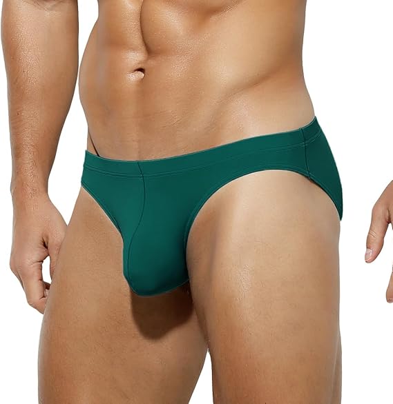 Men's Solid Briefs Soft Low Rise Underpants