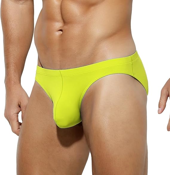 Men's Solid Briefs Soft Low Rise Underpants