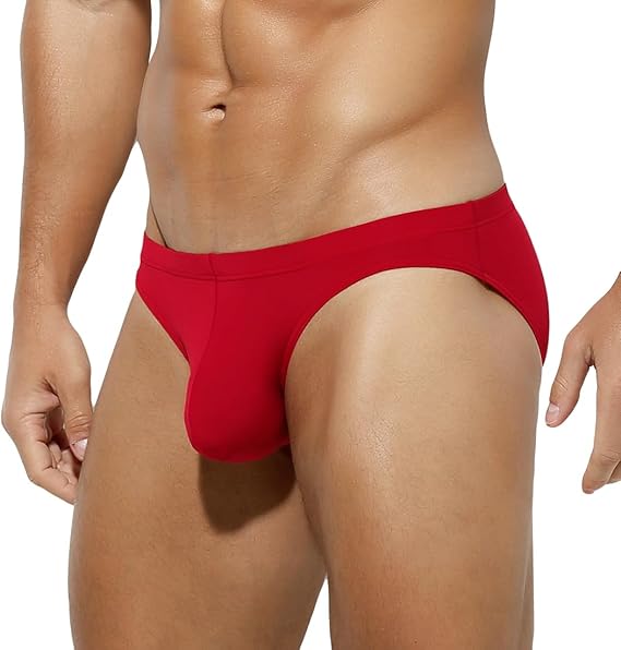 Men's Solid Briefs Soft Low Rise Underpants