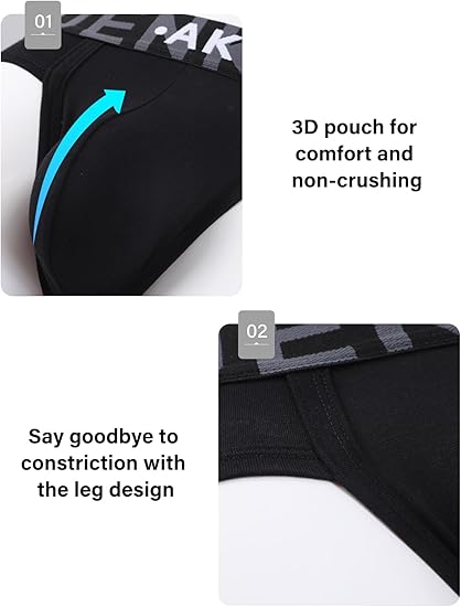 Men's Cotton Sport Briefs Sexy Low Rise Briefs Athletic Pouch Underwear