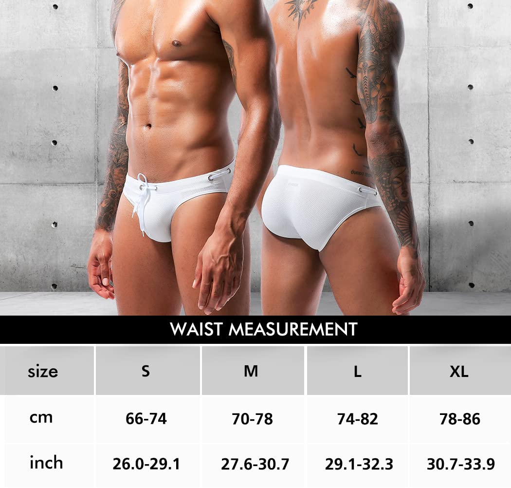 Men's Sexy Breathable Swim Briefs Quick Dry Tagless Bikini Swimwear