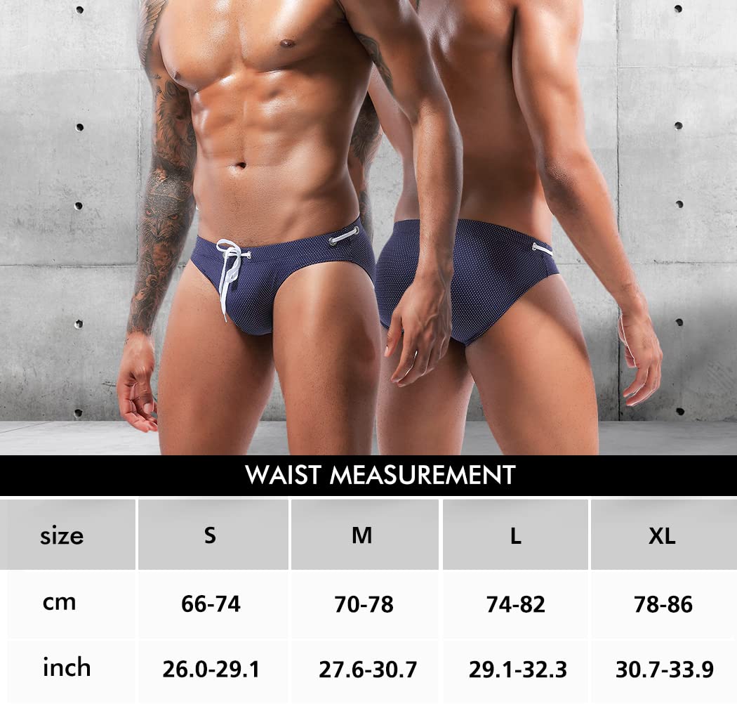 Men's Sexy Breathable Swim Briefs Quick Dry Tagless Bikini Swimwear