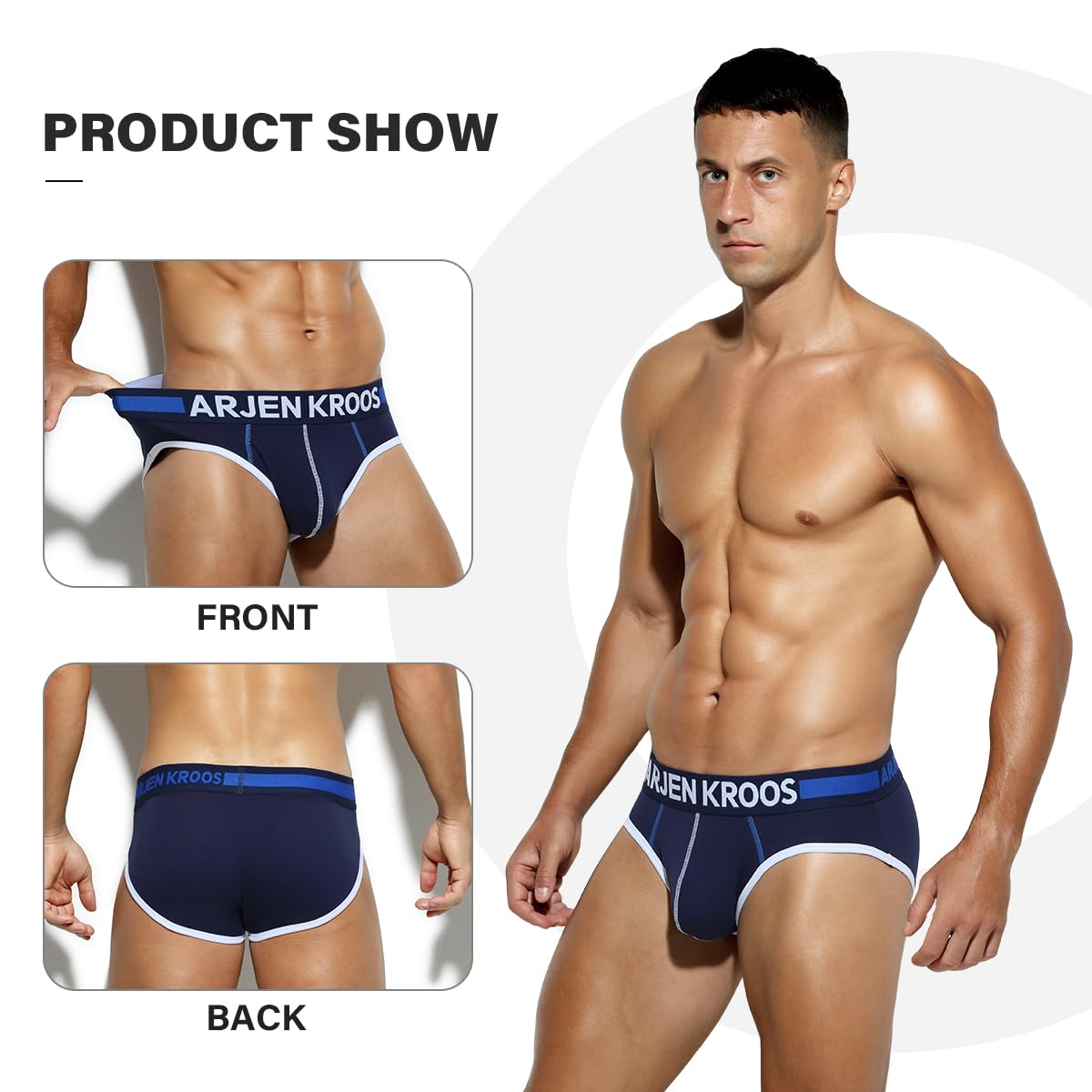 Men's Sexy Boxer Briefs Underwear Breathable Cotton Athletic Supporter