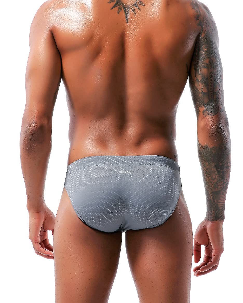 Men's Sexy Breathable Swim Briefs Quick Dry Tagless Bikini Swimwear