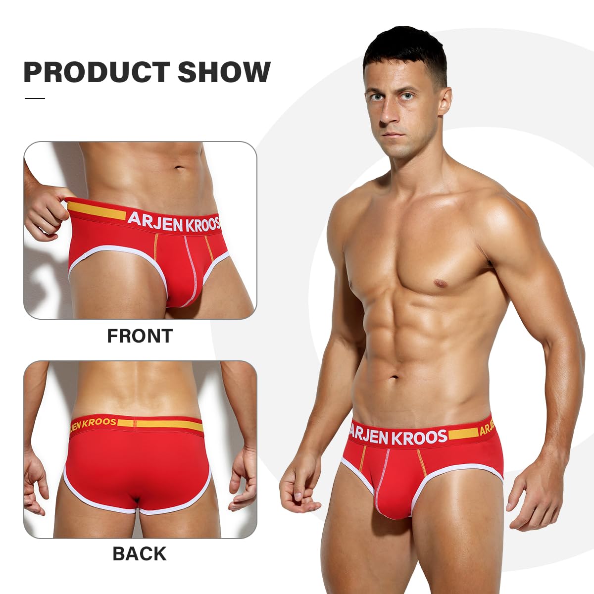 Men's Sexy Boxer Briefs Underwear Breathable Cotton Athletic Supporter