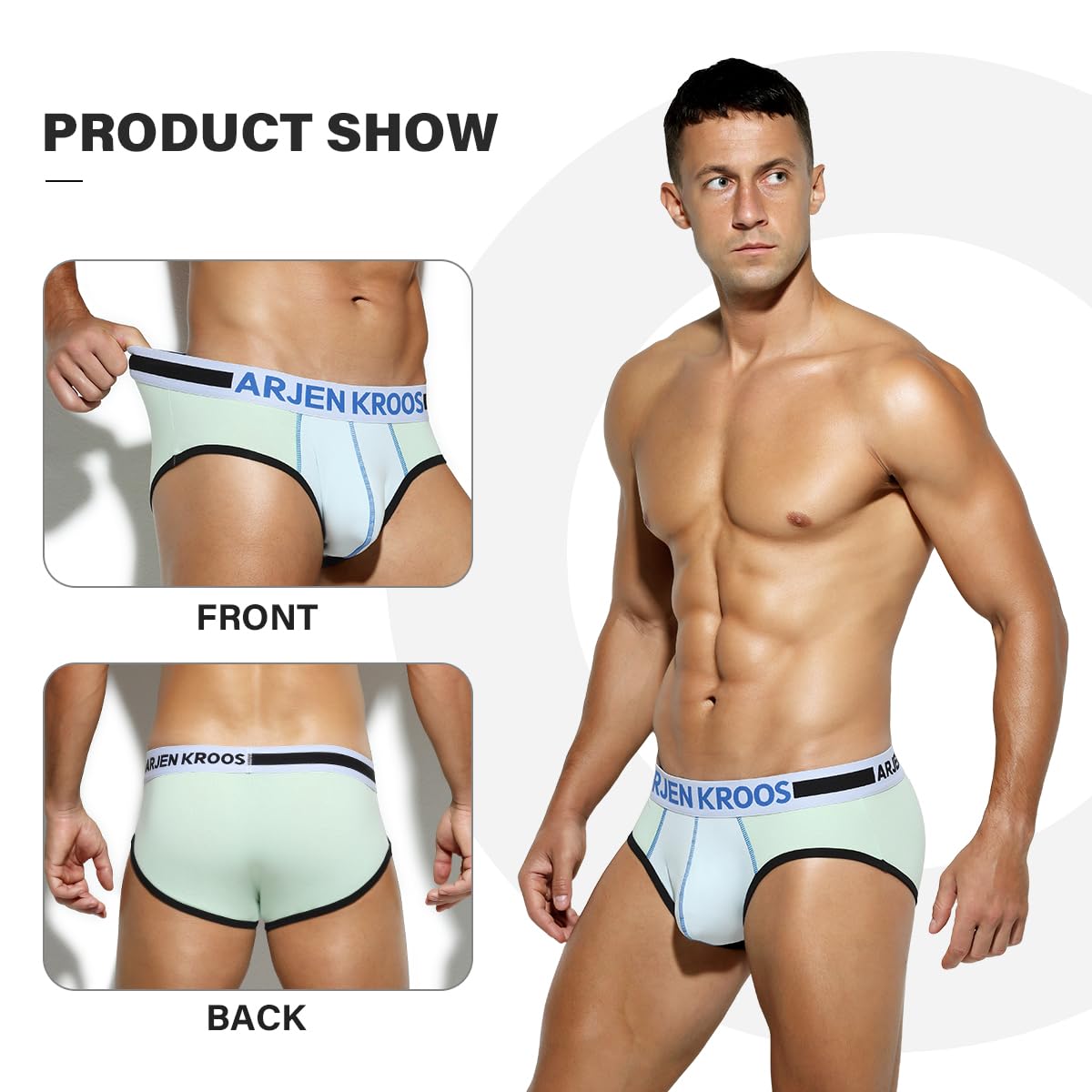 Men's Sexy Boxer Briefs Underwear Breathable Cotton Athletic Supporter
