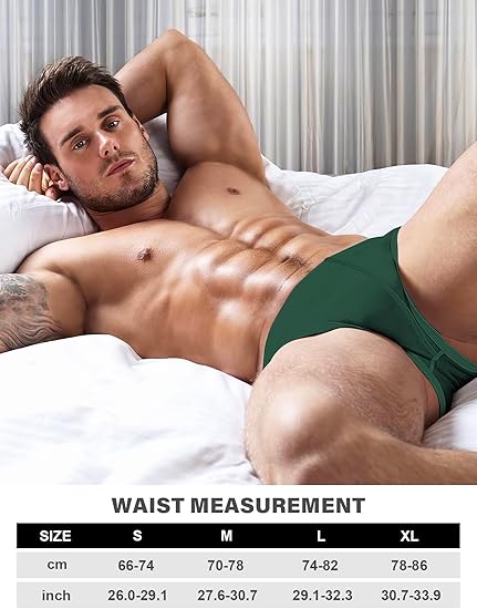 Men's Solid Briefs Soft Low Rise Underpants