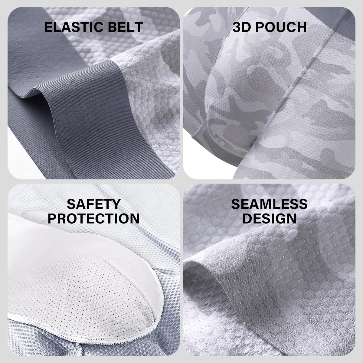 Men's Boxer Briefs - Silky Breathable Underwear for Men