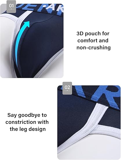 Men's Cotton Sport Briefs Sexy Low Rise Briefs Athletic Pouch Underwear