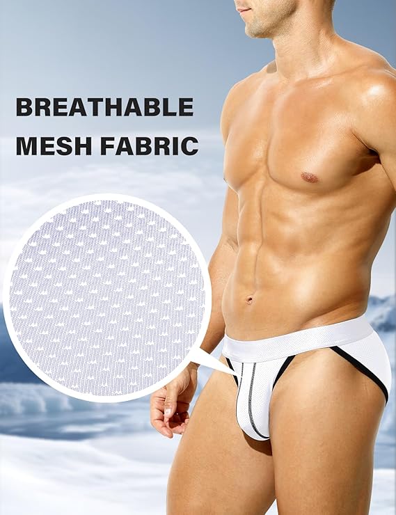 Mens Briefs Mesh Men's Underwear Low Rise Waist Sexy Sports Underwear
