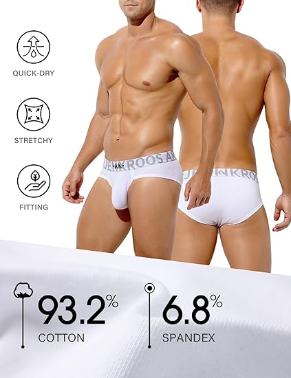 Men's Cotton Sport Briefs Sexy Low Rise Briefs Athletic Pouch Underwear