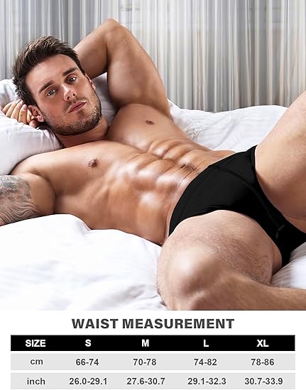 Men's Solid Briefs Soft Low Rise Underpants