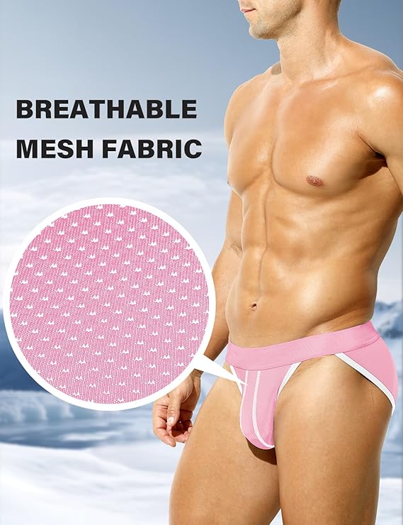 Mens Briefs Mesh Men's Underwear Low Rise Waist Sexy Sports Underwear