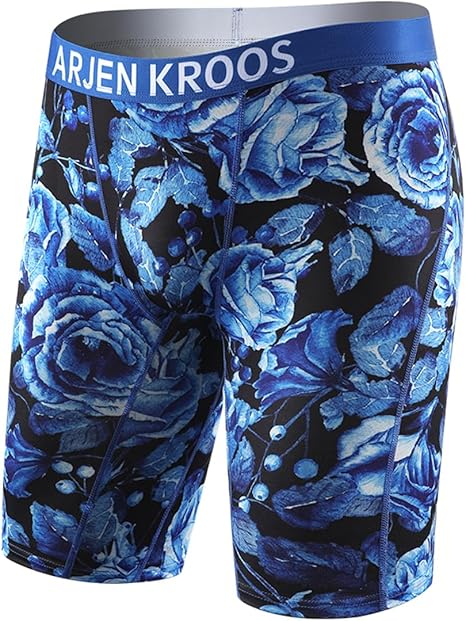 Men's Compression Shorts Athletic Workout Running Performance Underwear Long Boxer Briefs