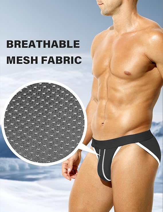 Mens Briefs Mesh Men's Underwear Low Rise Waist Sexy Sports Underwear