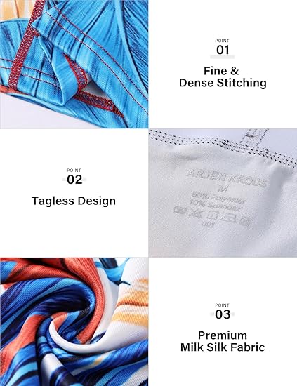 Men's Compression Shorts Athletic Workout Running Performance Underwear Long Boxer Briefs