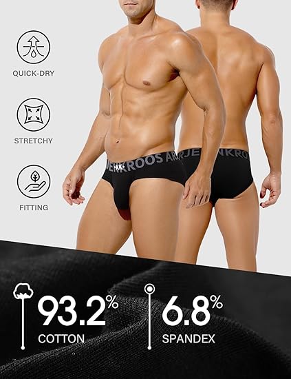 Men's Cotton Sport Briefs Sexy Low Rise Briefs Athletic Pouch Underwear