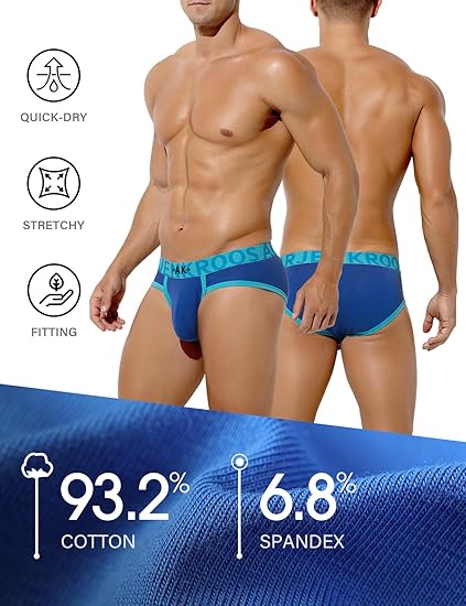 Men's Cotton Sport Briefs Sexy Low Rise Briefs Athletic Pouch Underwear