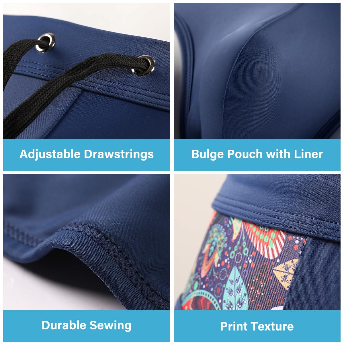 Men's Swimsuit Printed Swim Briefs Pattern Bikini Swimwear