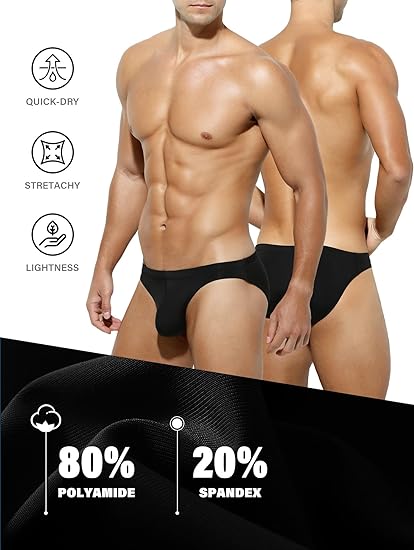 Men's Solid Briefs Soft Low Rise Underpants