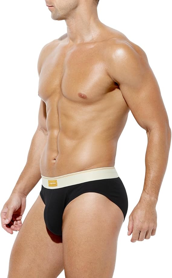 Arjen Kroos - Arjen Kroos Men's Cotton Underwear Moisture Wicking Briefs Anti - chafing Underpants - Arjen Kroos - Black - AK303301S
#color_black