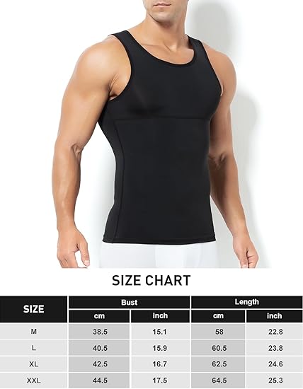 Arjen Kroos - Men's Compression Undershirts Ice Silky Vest Body Shaper Slimming Tank Top - Arjen Kroos - Black - AK334201M
#color_black