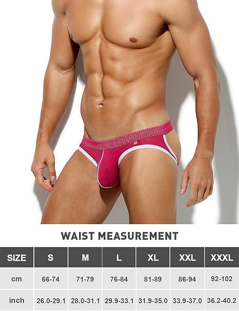 Arjen Kroos - Men's Jockstrap Sexy Mesh Jock Strap Athletic Underwear - Arjen Kroos - Rose - AK700313S
#color_red