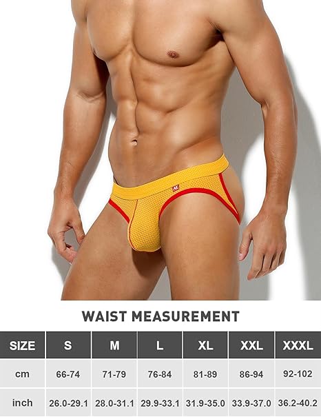 Arjen Kroos - Men's Jockstrap Sexy Mesh Jock Strap Athletic Underwear - Arjen Kroos - Yellow - AK700306S
#color_yellow