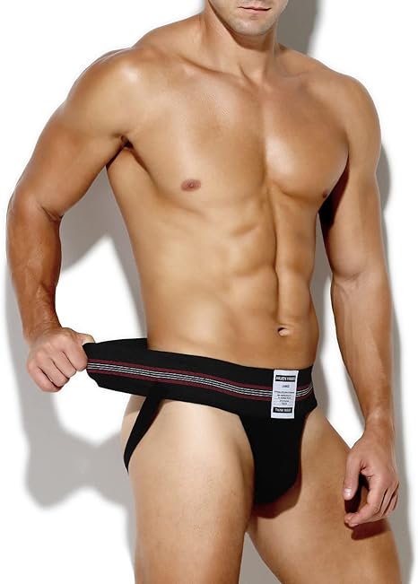 Men's Jockstrap Underwear Athletic Supporter Sports Briefs with Leg Strap