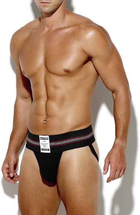 Men's Jockstrap Underwear Athletic Supporter Sports Briefs with Leg Strap