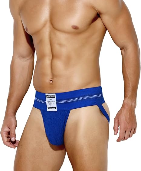 Men's Jockstrap Underwear Athletic Supporter Sports Briefs with Leg Strap