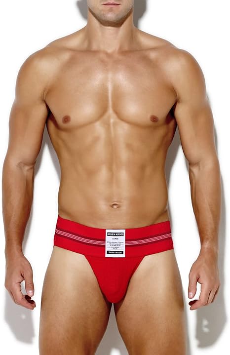 Men's Jockstrap Underwear Athletic Supporter Sports Briefs with Leg Strap