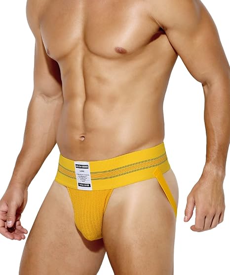 Arjen Kroos - Men's Jockstrap Underwear Athletic Supporter Sports Briefs with Leg Strap - Arjen Kroos - White - AK700402S
#color_yellow