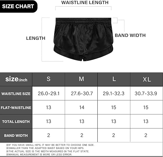 Men's Sexy Low Rise Shorts Lightweight Loungewear with Large Split Sides