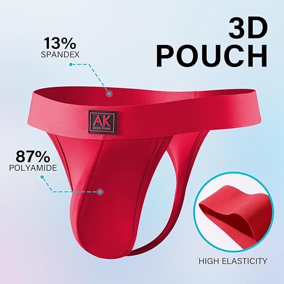 Arjen Kroos - Sexy Low Rise T - Back Thong - Arjen Kroos - Red - AK404905S
#color_red
