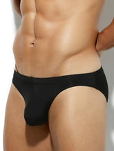 Men's Solid Briefs Soft Low Rise Underpants