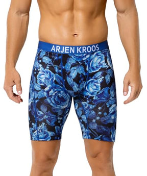 Men's Compression Shorts Athletic Workout Running Performance Underwear Long Boxer Briefs