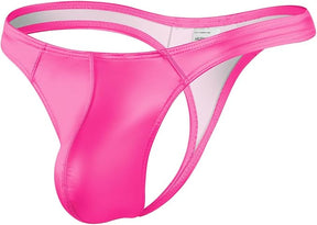 Men's Wild Style Faux Leather Thong Underwear No Visible Lines