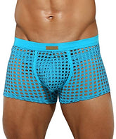 Men's Sexy Breathable Mesh Boxer Briefs Soft Stretch Trunks